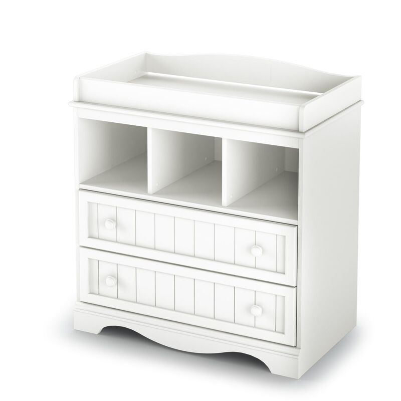 Hivvago Wood Baby Diaper Changing Table with 2 Drawers