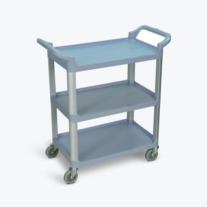 Luxor 3 Shelf Gray Serving Cart