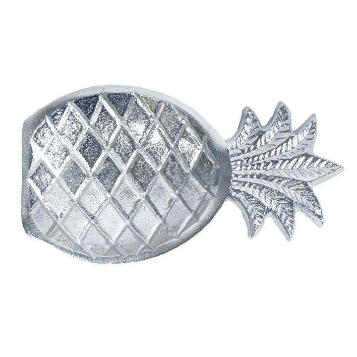 Handmade Decorative Silver Color Coated 7.2 x 3.93 x 0.78 Inches Aluminium Tray 044AB BBH Home's