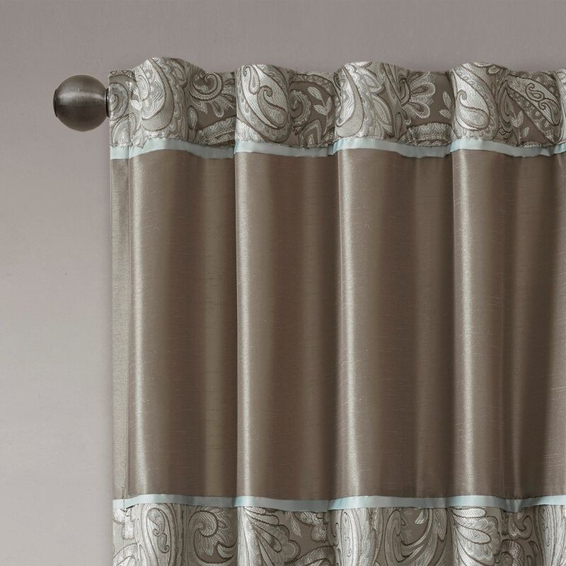 Gracie Mills Thornton Jacquard Curtain Panel Pair - 50x84"