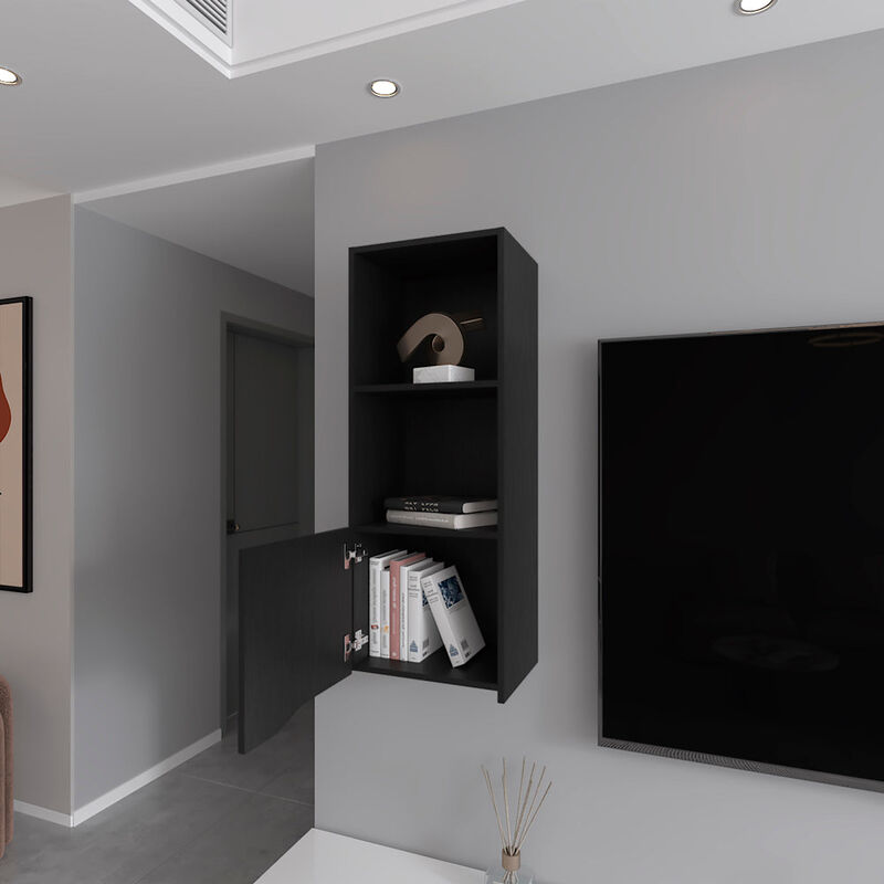 Wall Cabinet Hopewell, Living Room, Black