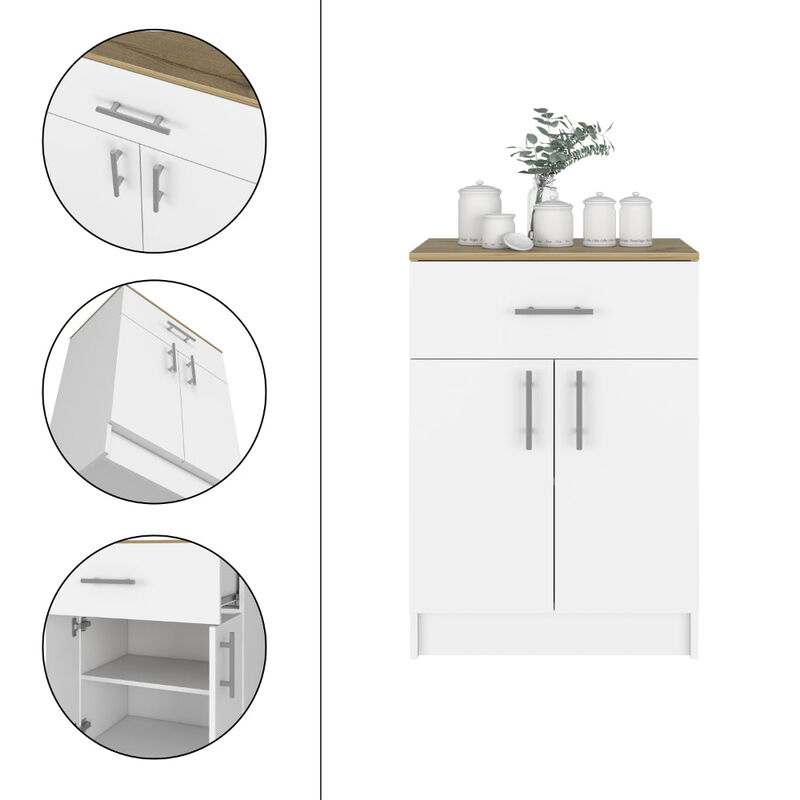 California 2 Piece Kitchen Set, Kitchen Island + Kitchen Pantry