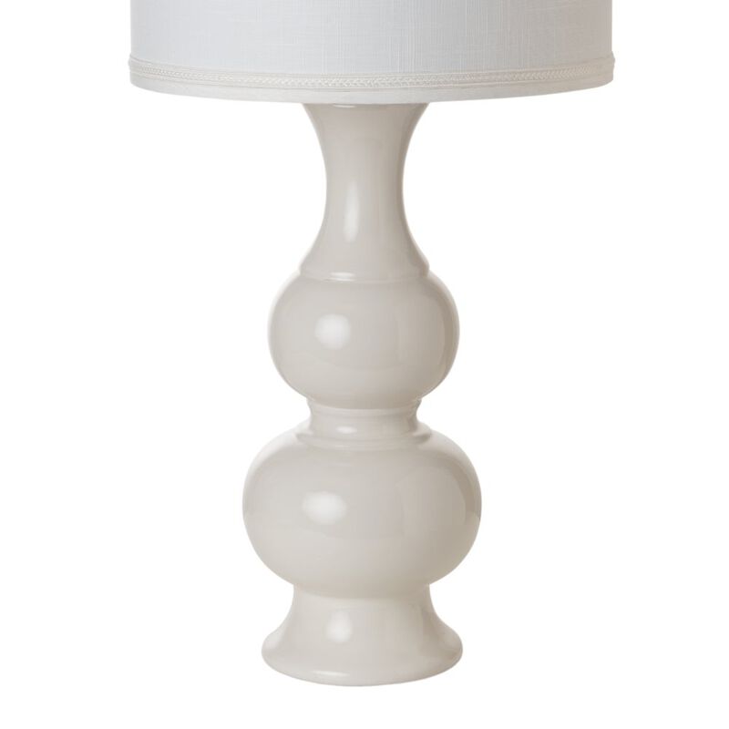 Lux Lighting Warley 34 White Ceramic Table Lamp, (Set of 2)