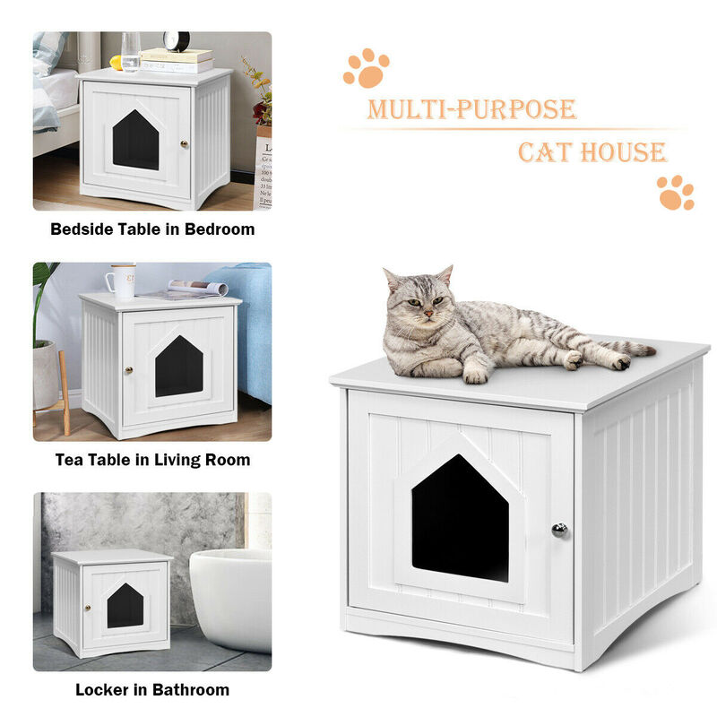 Sidetable Nightstand Weatherproof Multi-function Cat House