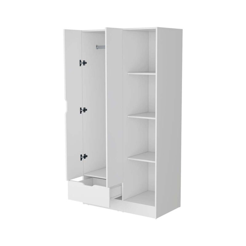 Cimarron 2-Door Armoire With Open Compartment White