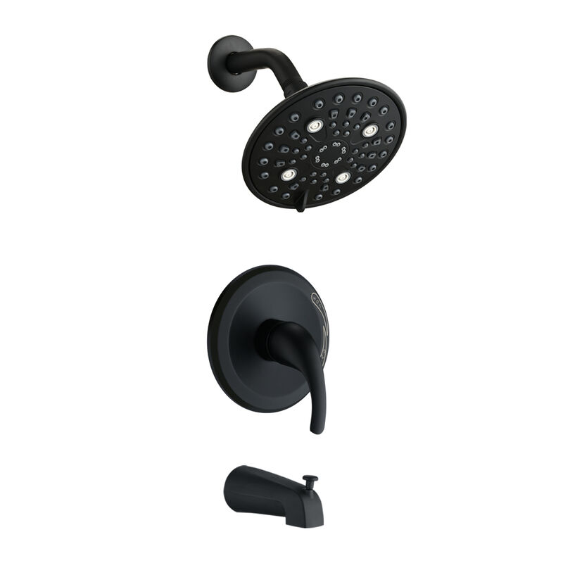 Single Handle 5-Functions Shower Head Set With Tub Spout (Valve Included)