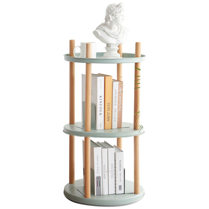 360 Rotating Bookshelf with Large Storage Space