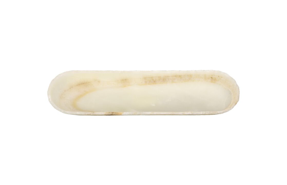 Onyx Canoe White Bowl