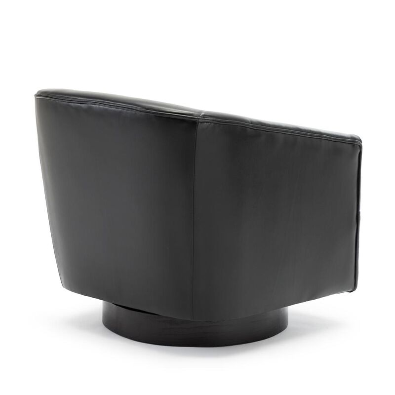 Comfort Pointe Gaven Black Wood Base Swivel Chair