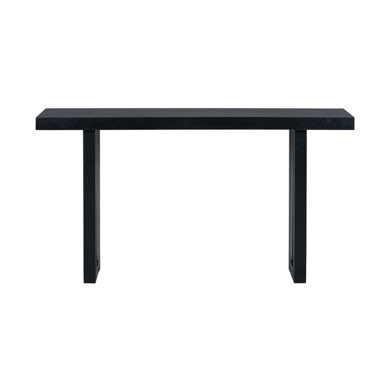 Merax Oak Veneer Rectangular Console Table