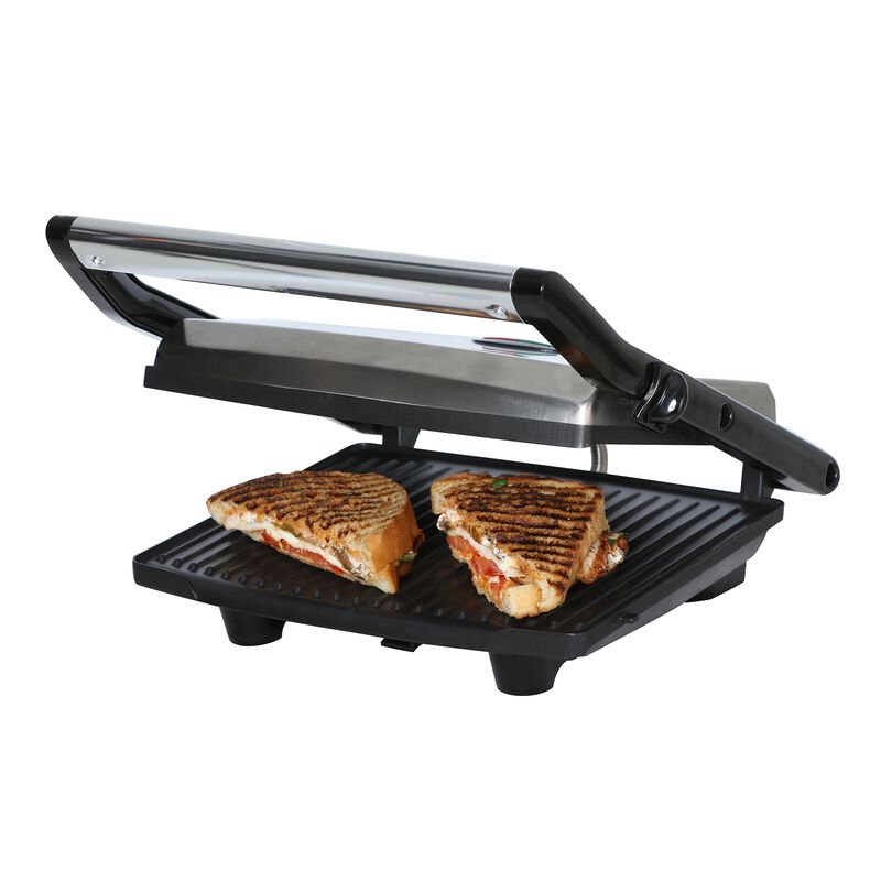 Brentwood Select TS-651 Compact Non-Stick Panini Press & Sandwich Maker, Stainless Steel