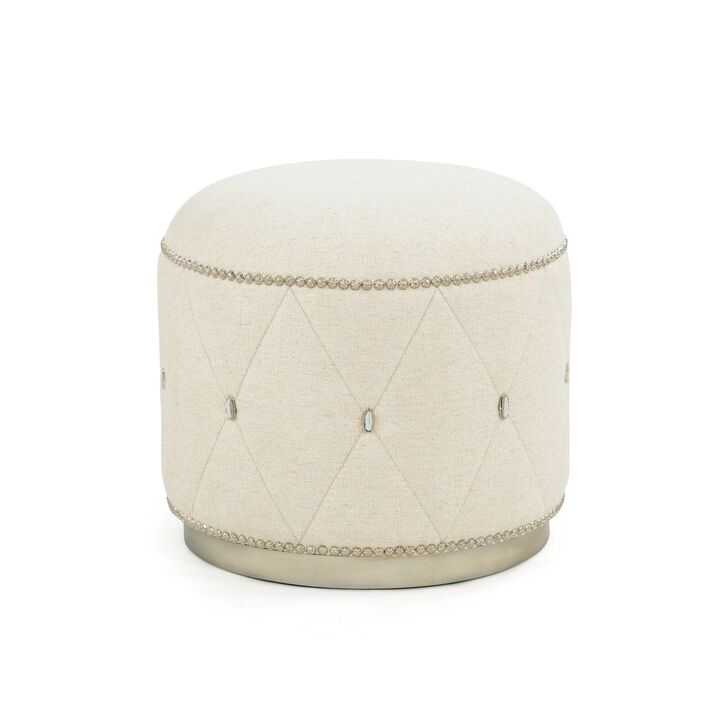 Diamond Beige Ottoman