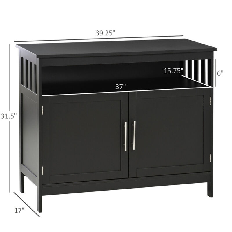 Wooden Kitchen Storage Cabinet with Doors and Shelves