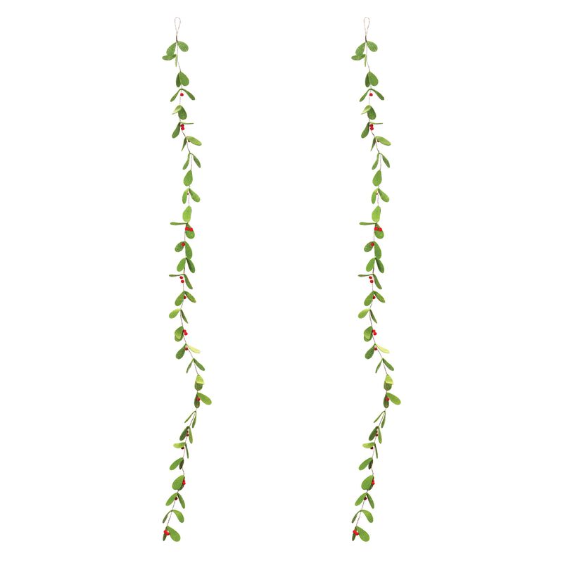 Fabric Mistletoe String Garland (Set of 2)