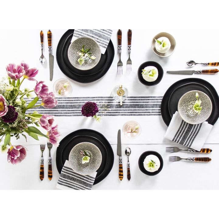 Solino Home 100% Pure Linen Table Runner | Farmhouse