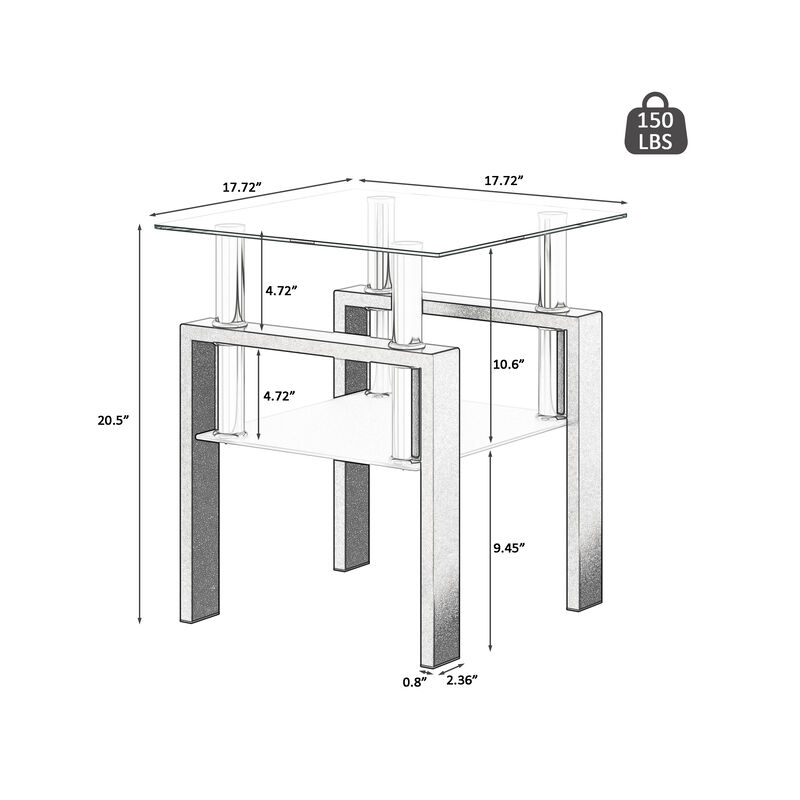 1-Piece Modern Tea Table Versatile Coffee Table & End Table for Any Space