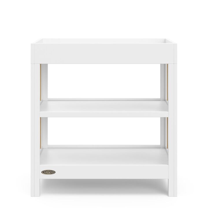 Graco Teddi Changing Table with Water-Resistant Changing Pad - White/Driftwood