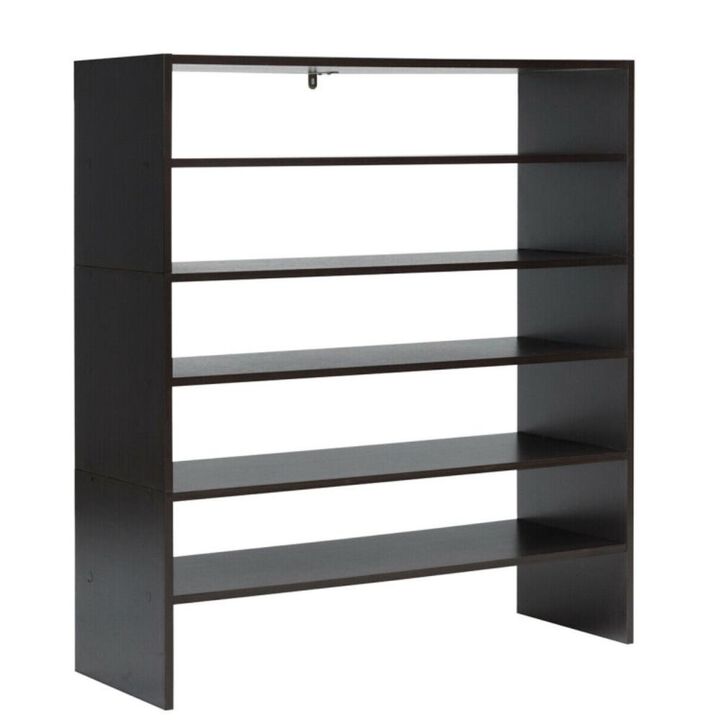 Hivvago 3 Pieces 31-Inch Stackable Multi-Shape Shoe Rack