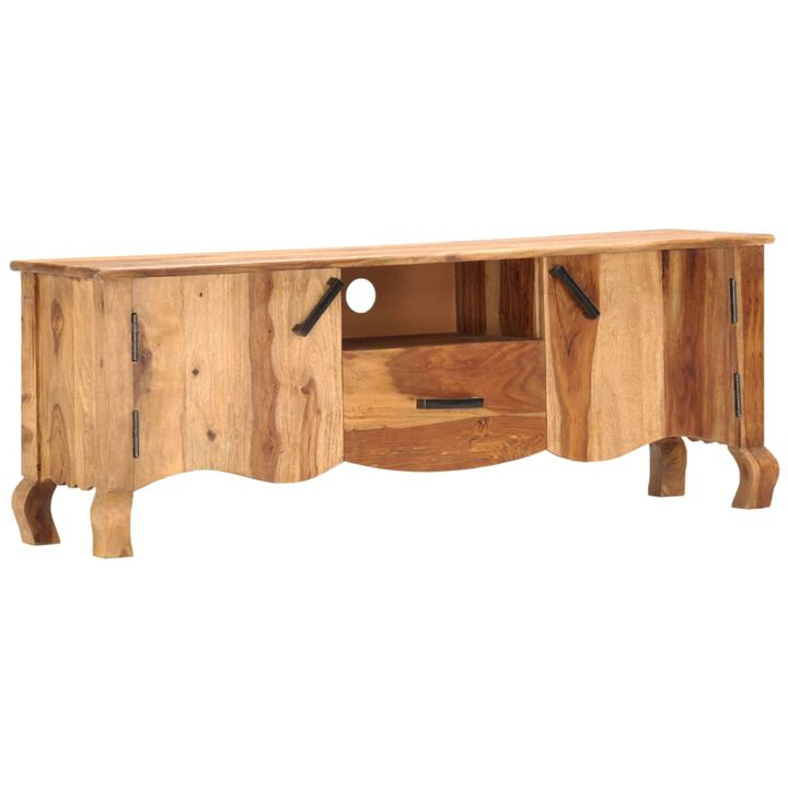 vidaXL TV Cabinet 45.3"x11.8"x16.5" Solid Sheesham Wood