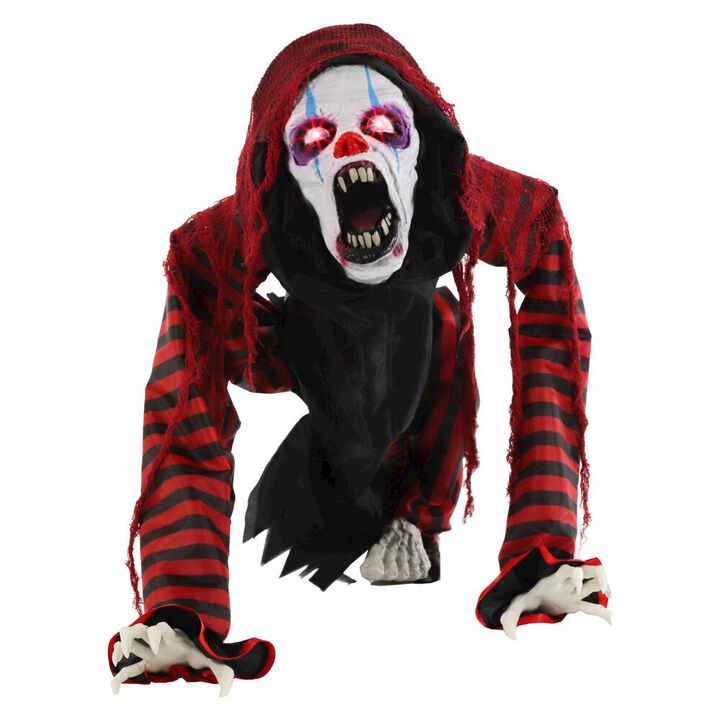 Haunted Hill Farm B/R Animated Crouching Menacing Clown