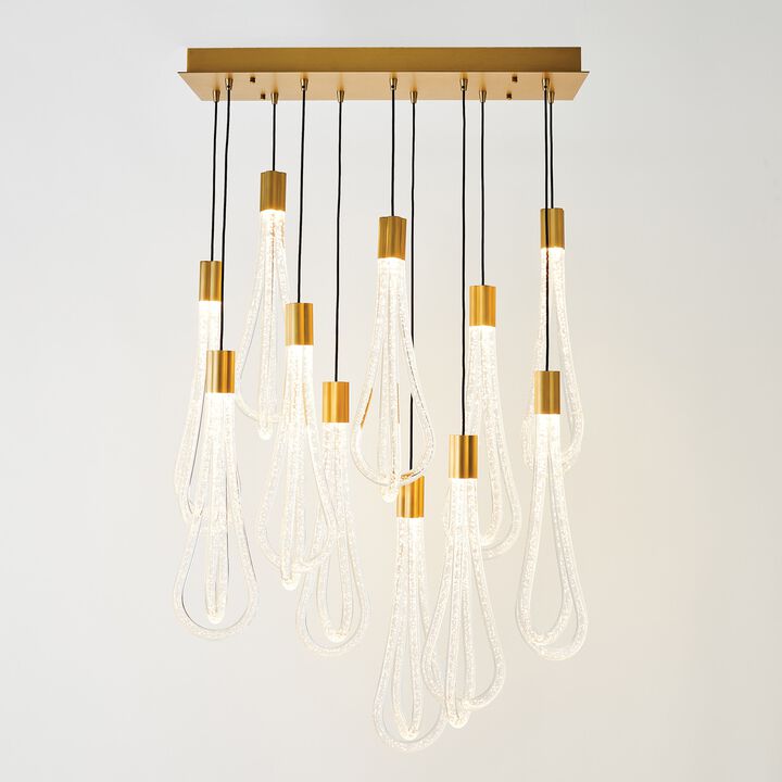 Layered Raindrop Chandelier