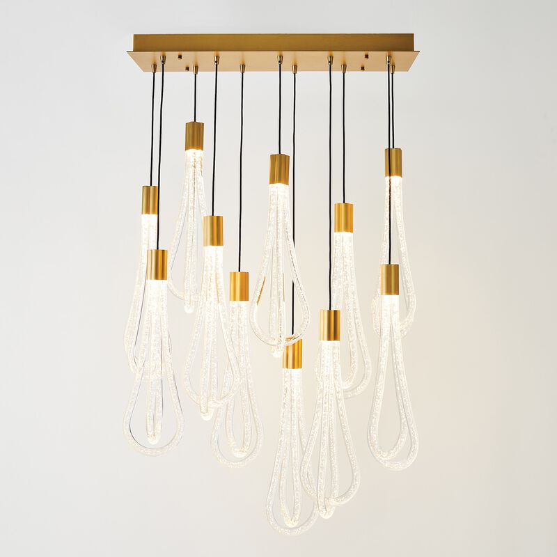 Layered Raindrop Chandelier