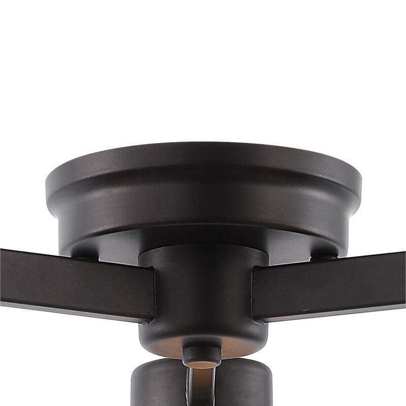 Orville 3-Light Farmhouse Industrial Iron Cylinder LED Semi Flush Mount