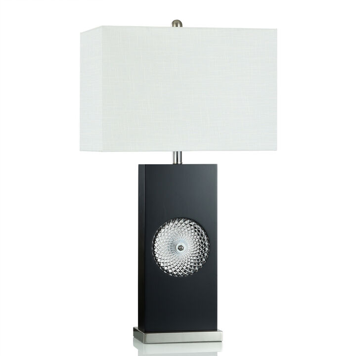 Glass/Steel Table Lamp