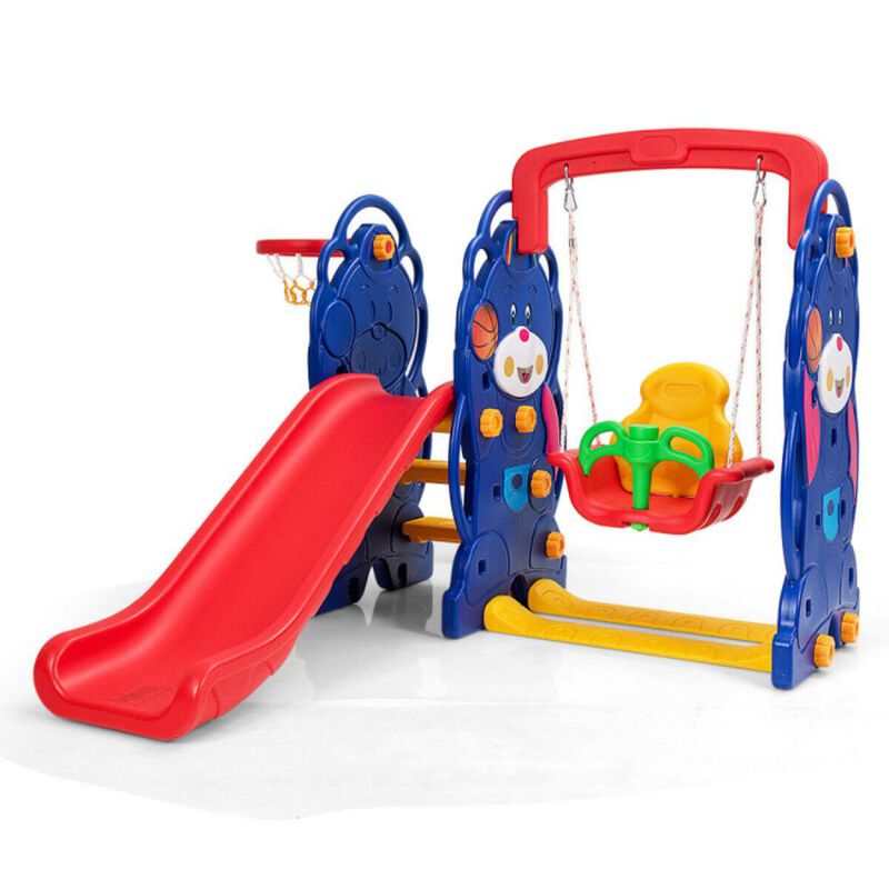 Hivvago 3-in-1 Toddler Climber and Swing Playset