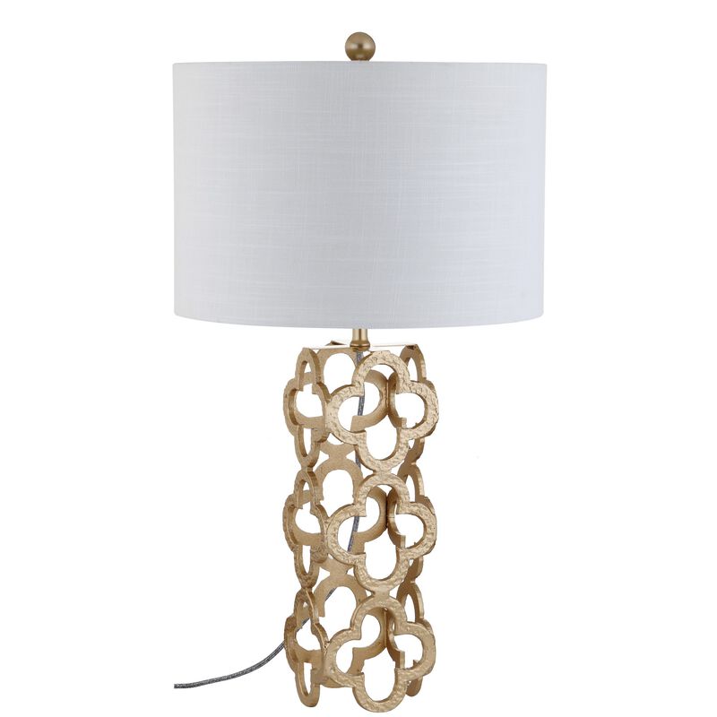 Oliver Metal Quatrefoil LED Table Lamp