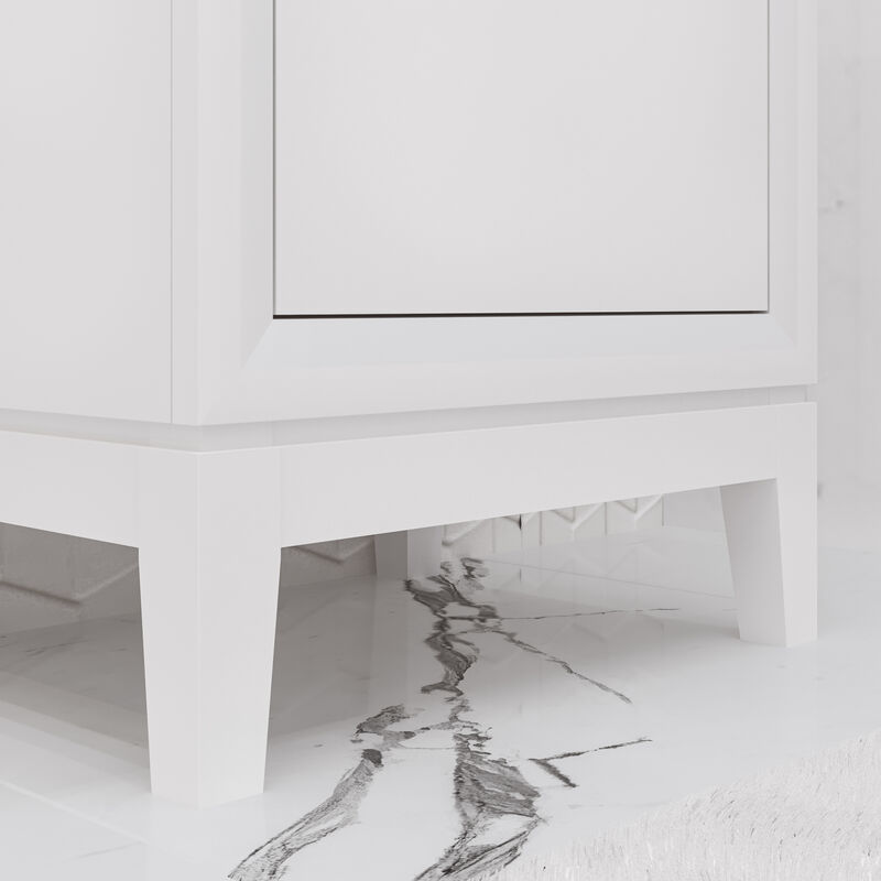 Elsa 20 In. Integrated Ceramic Sink Top Bath Vanity in Pure White