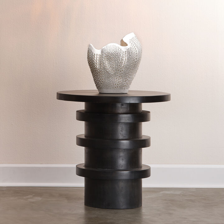 Revolve Wood Side Table, Charcoal