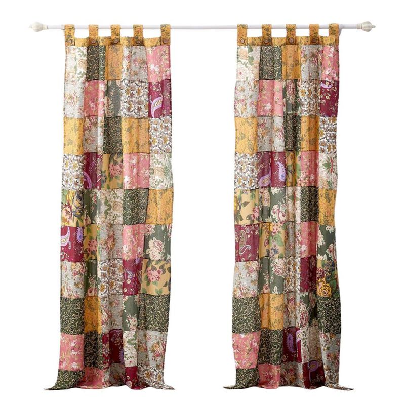 Greenland Home Fashion Antique Chic Window Panel Pair - Multi 42x84"
