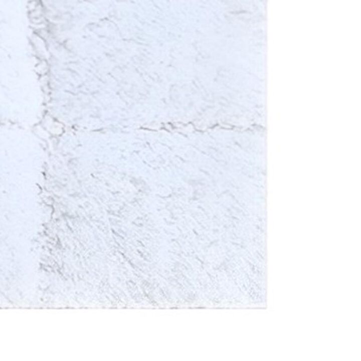 Knightsbridge Summer Tile 220 GSF Non Skid Back Bath Rug 17 x 24 - White