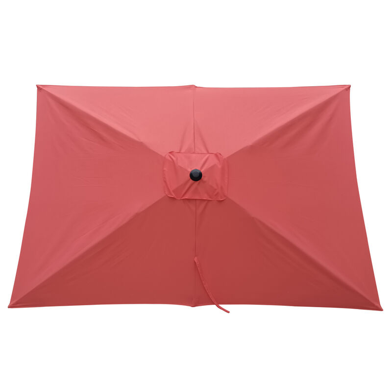 6 X 9FT Patio Umbrella Outdoor Waterproof Umbrella With Crank And Push Button Tilt