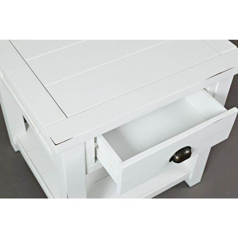 Jofran Inc. Artisan's Craft Farmhouse Solid Acacia End Table