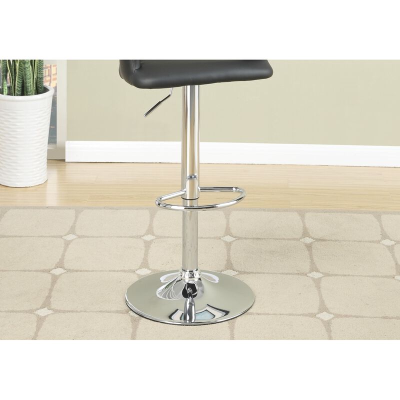 Barstool Counter Height Chairs Set Of 2 Adjustable Height Kitchen Island Stools PVC Faux Leather