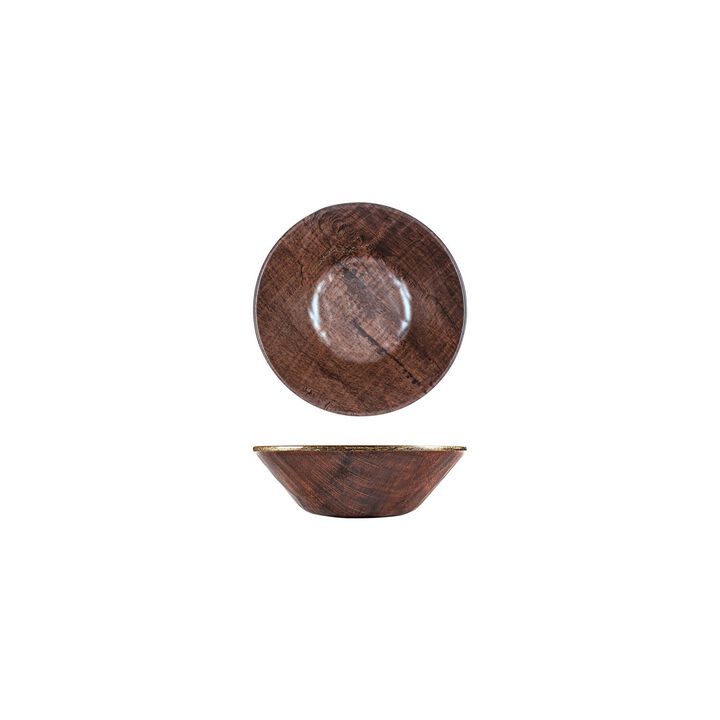 Turgla Composite dia.7.5" h:2.25" 32 oz. Round Brown Composite Bowl (Set of 2)