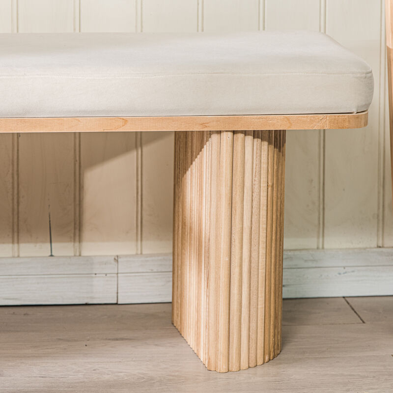 Wooden Scandinavian Bedroom Entry Bench