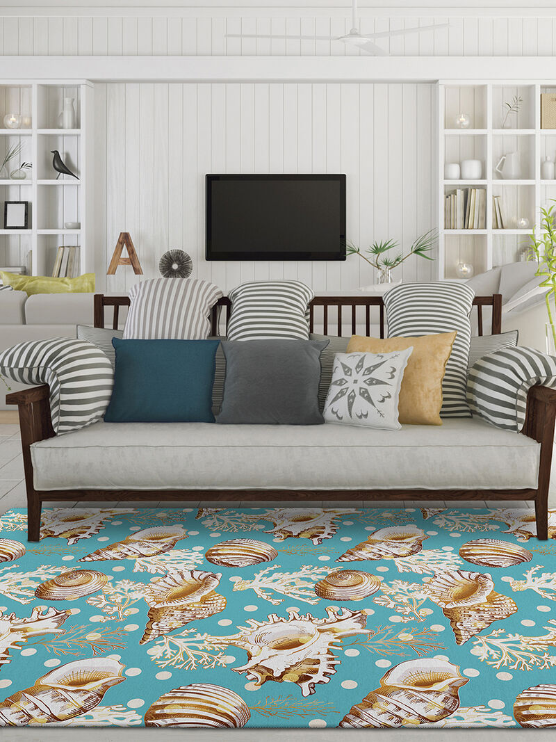 Seabreeze SZ6 Teal 3' x 5' Rug