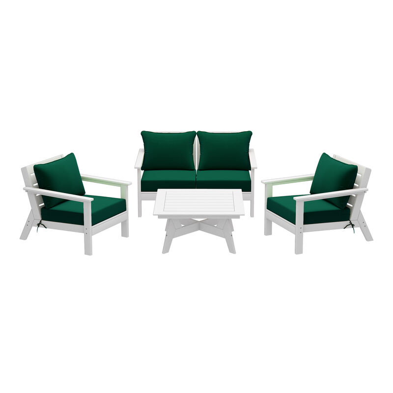 WestinTrends Outdoor 5-Piece Modular Sectional Patio Furniture Sofa Set