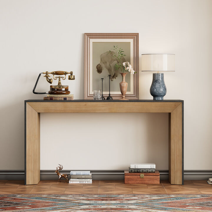 Merax Wood Veneer Top Console Table for Hallway, Living Room, or Entryway