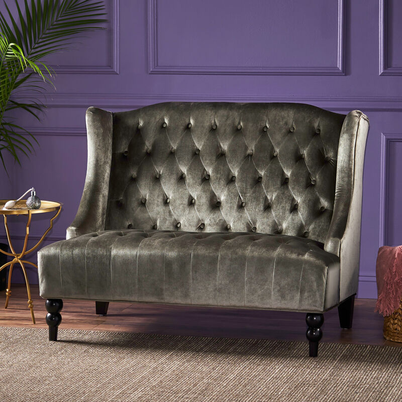Merax Modern Velvet Loveseat Sofa