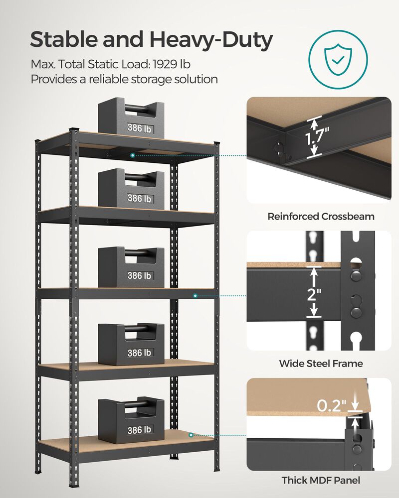 5-Tier Storage Shelves Set of 2