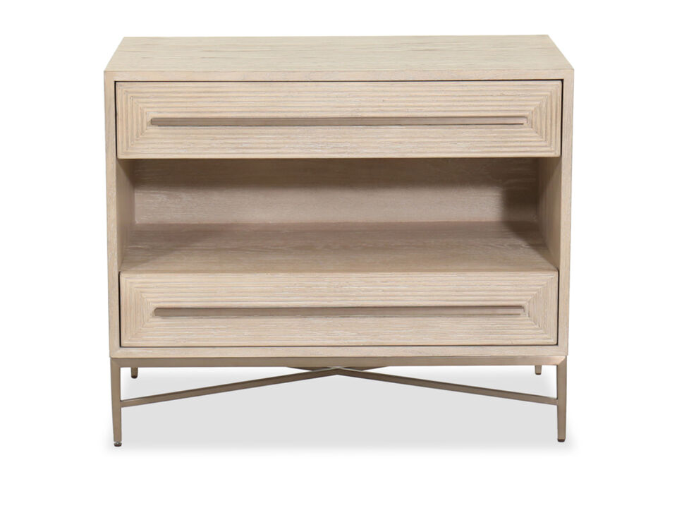 Cascade Two-Drawer Nightstand