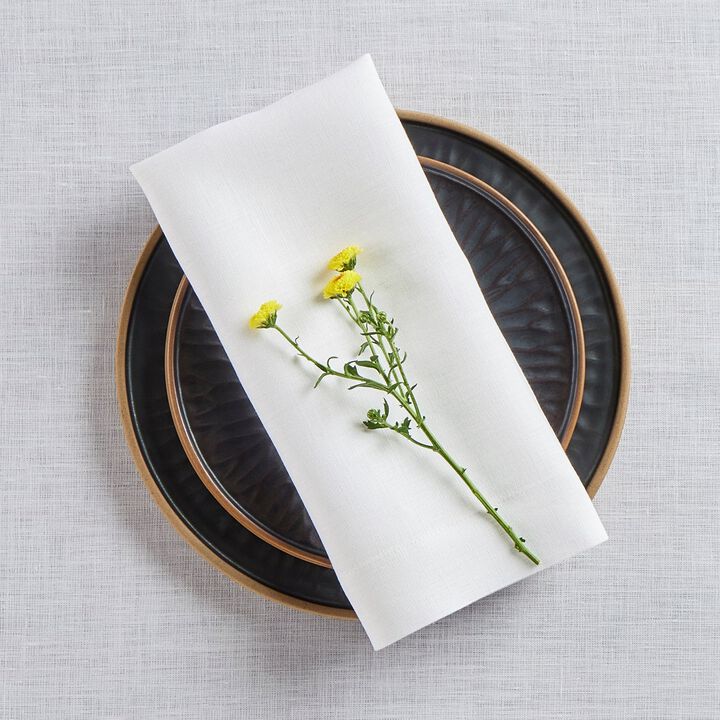 Solino Home 100% Pure Linen Dinner Napkins 20 x 20 Inch Set of 4 | Fete