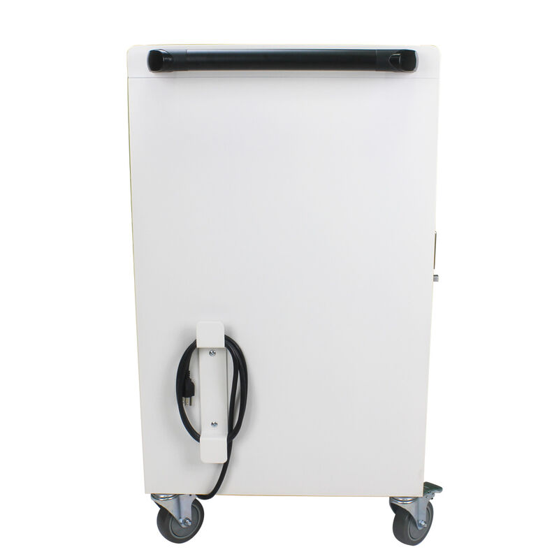 Mobile Charging Cart And Cabinet For Tablets Laptops 30-Device With Combination Lock(White)