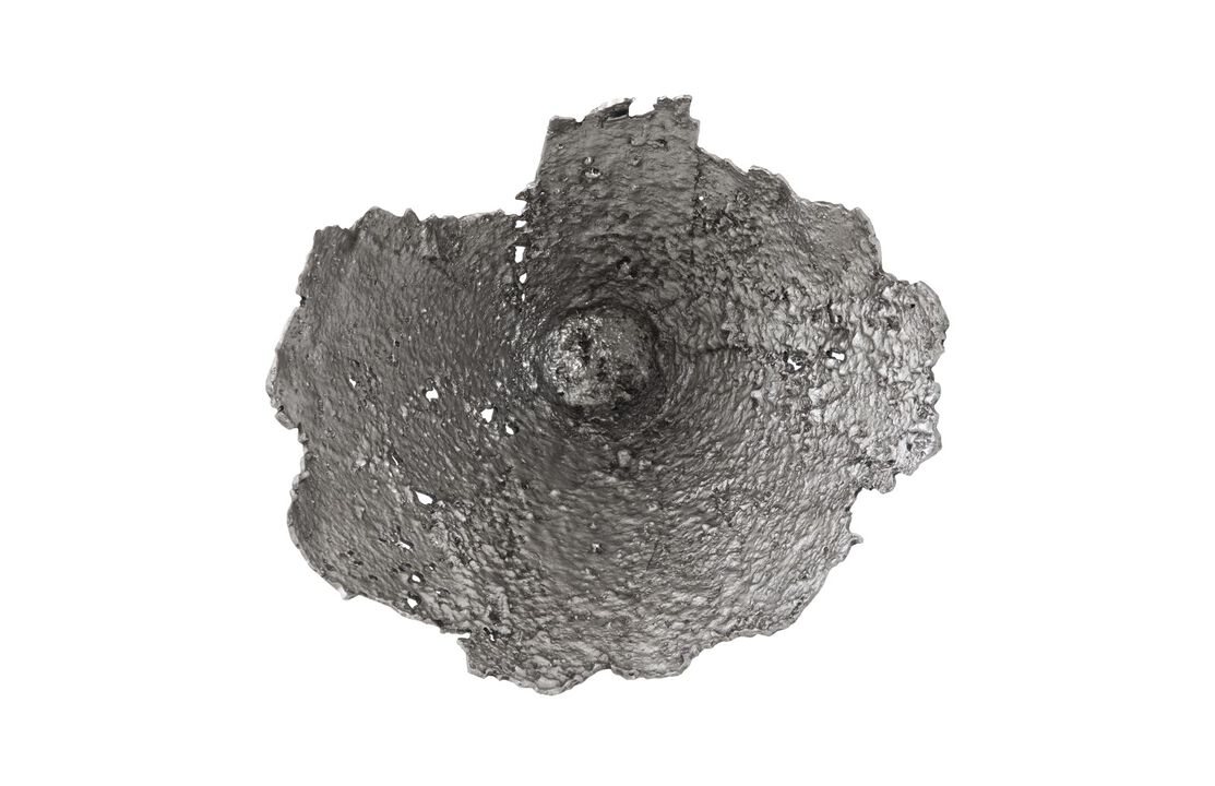Jagged Splash Bowl Wall Art in Silver Leaf