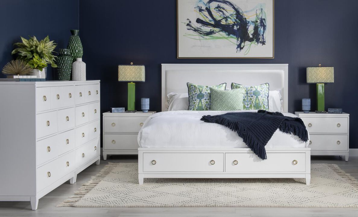 Summerland Upholstered King Bed w/ Storage