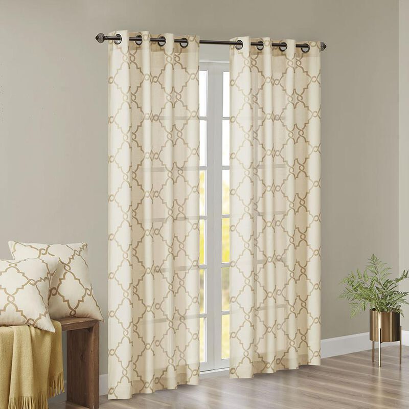 Madison Park 68% Polyester 29% Cotton 3% Rayon Fretwork Printed Panel,MP40-3599
